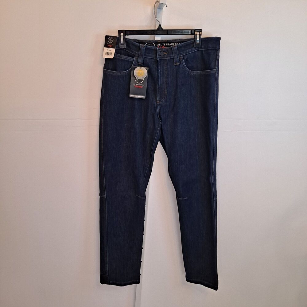 Wrangler All Terrain Gear Men's Jeans Size 34x32 Blue UV40 Weather Ready Bonded